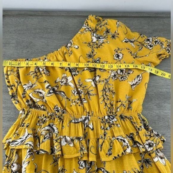 Skylar + Madison 1 Shoulder Ruffled Mini Dress, size large - Picture 6 of 11